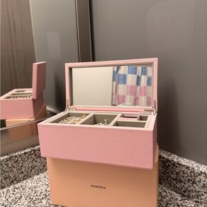 Pandora Pink Jewelry Organizer with Mirror